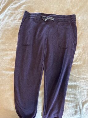 L.L. Bean Deep Plum Pull-On Track Joggers